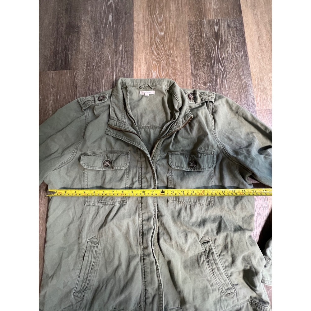 Maurices Utility Field Jacket Women XL Green Excellent Olive Military Cargo Coat - Picture 3 of 6